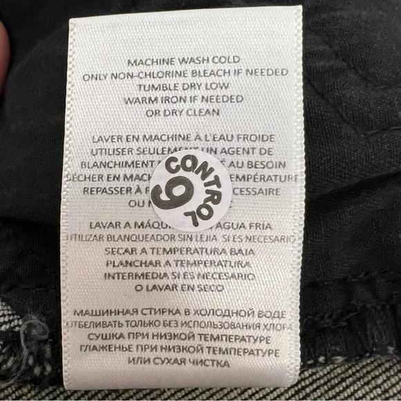 RE/DONE 90S High Rise Straight Leg Jeans Stoned Noir Black Size 24 - Picture 11 of 12